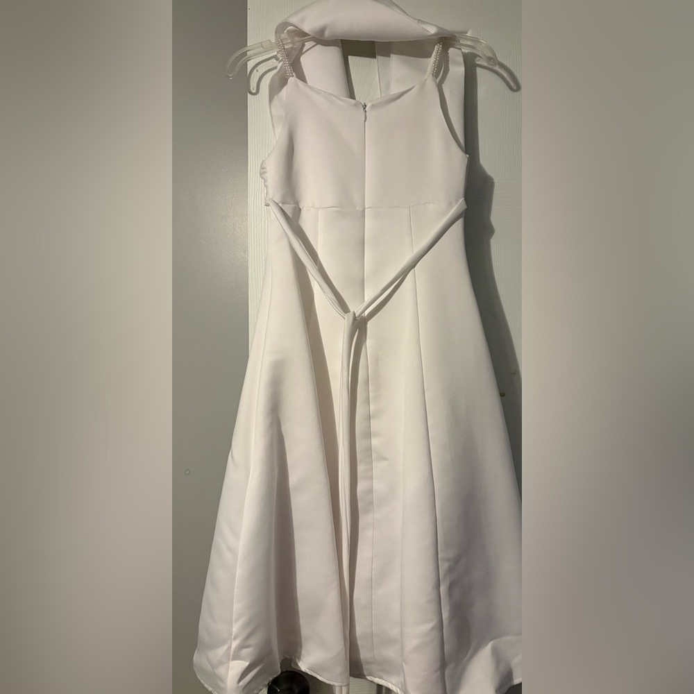 Elegant White Girls dress - Picture 3 of 5